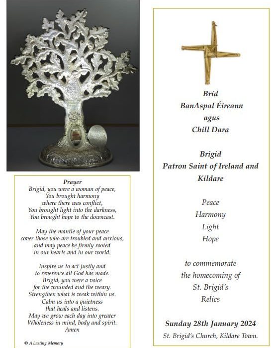 St. Brigid’s Relics Return to Kildare Town